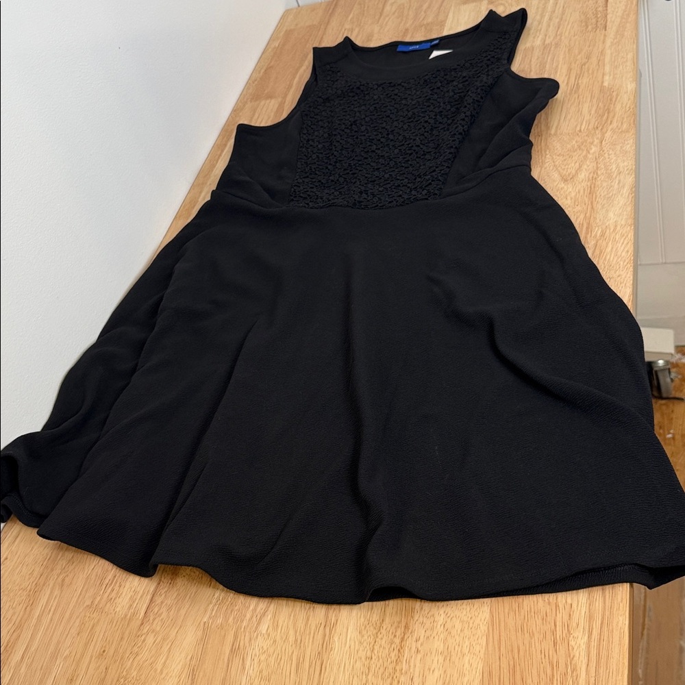 New| size L | Women's Black Stretch Sleeveless Fit & Flare Dress